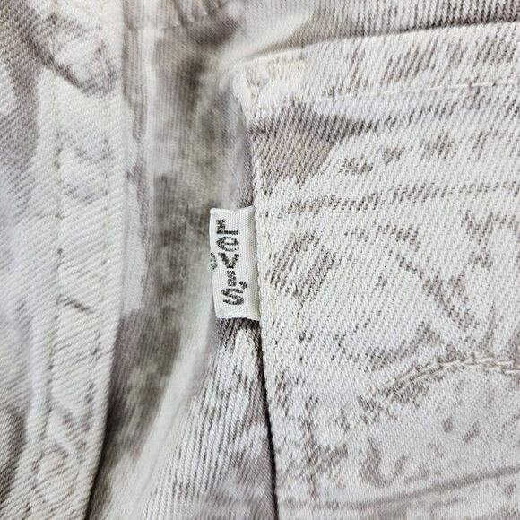 Levis Legging Womens Sz 27 Tan Aztec Geometric Print Straight Leg Jegging Pants - Picture 6 of 13